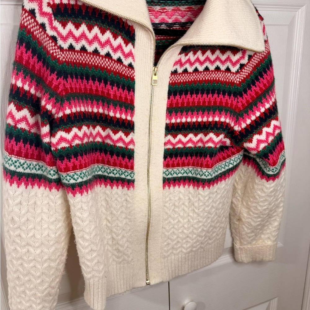 Talbots Multicolor Patterned Cardigan - image 7